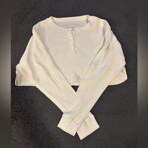 Aeropostale size large thermal crop top white